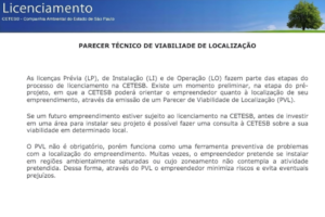 Parecer Técnico de Viabilidade de Localização